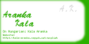 aranka kala business card